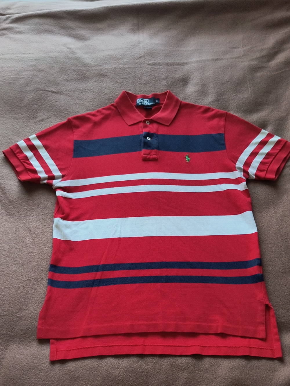 Polo Ralph Lauren Red Striped Cotton Polo - Picture 4 of 5